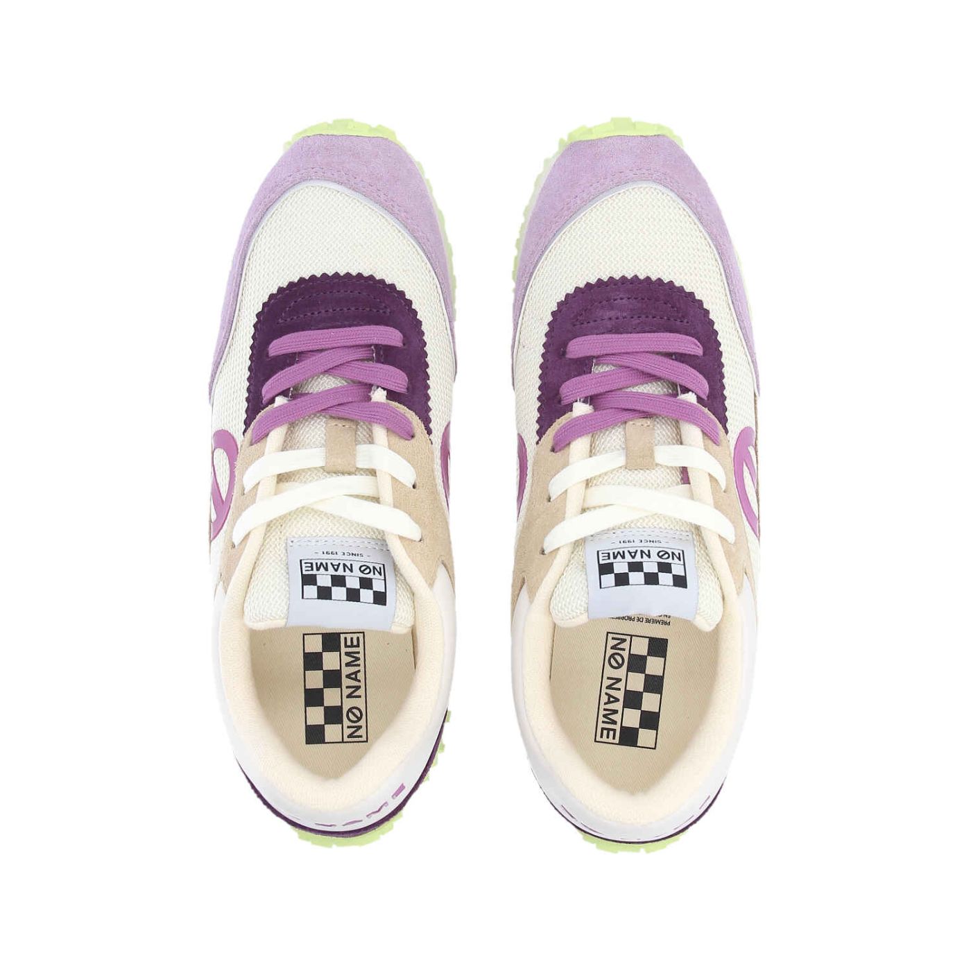 PUNKY JOGGER W - KNIT/SUEDE/SUED - BLANC CASSE/LILAS/VIOLET